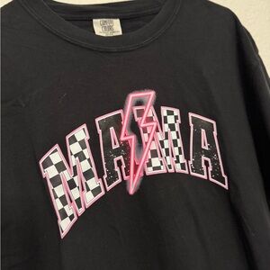 Women’s ’Mama’ Comfort Colors Black and Pink Shirt